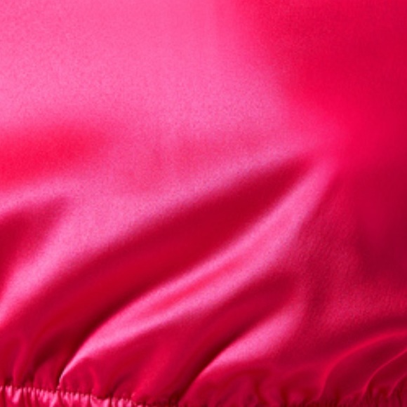 SKIMS Woven Shine Crop Top in Raspberry NEW - Picture 7 of 13